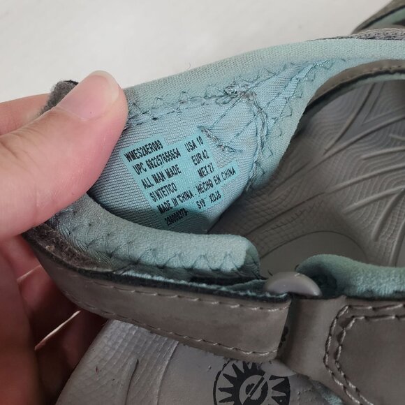 EARTH SPIRIT Womens Sandals Outdoor Waterproof Performance Hook & Loop Gray 10 - Picture 2 of 12